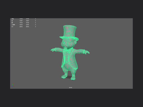 Gentleman Cat Model 001 3D Model