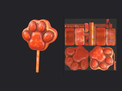 Cat Claw Candy 001 3D मॉडल