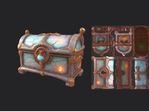 Treasure Chest 001 3D Model