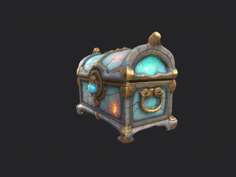 Treasure Chest 001 3D Model