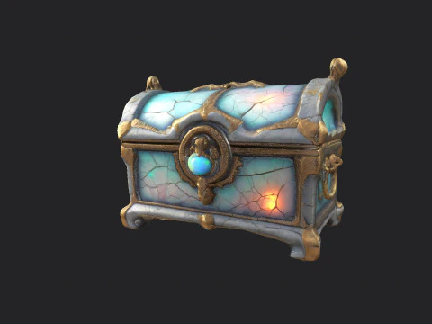 Treasure Chest 001 3D Model