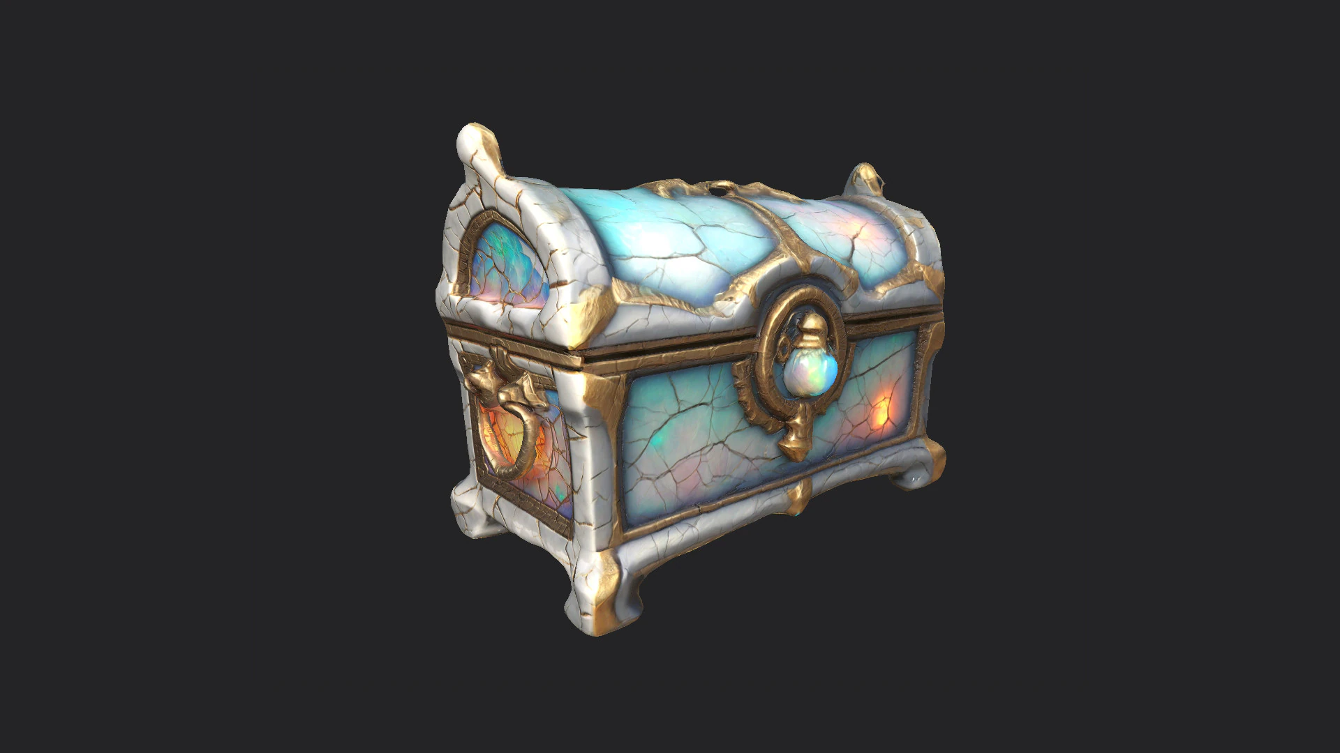 Treasure Chest 001 3D Model .c4d .max .obj .3ds .fbx .stl .blend 