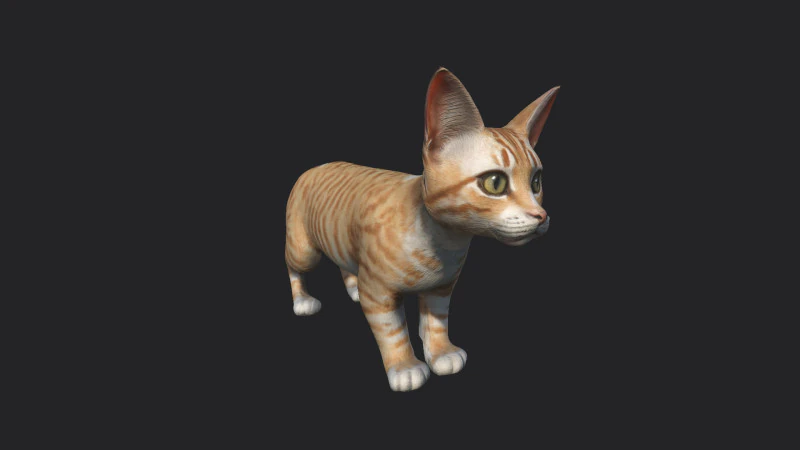 Gatto 001 Modello 3D .c4d .max .obj .3ds .fbx .stl .blend