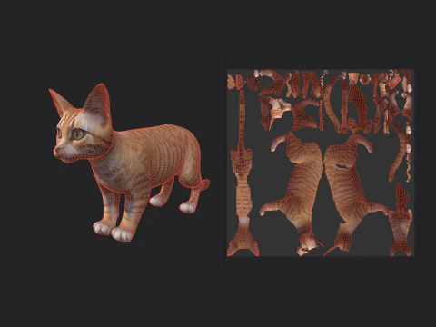 Gatto 001 Modello 3D