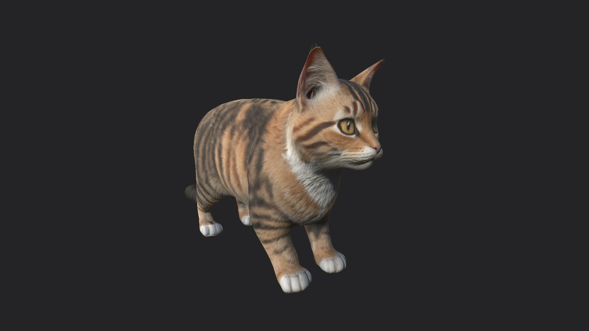 Gato 001 Modelo 3D .c4d .max .obj .3ds .fbx .stl .blend 