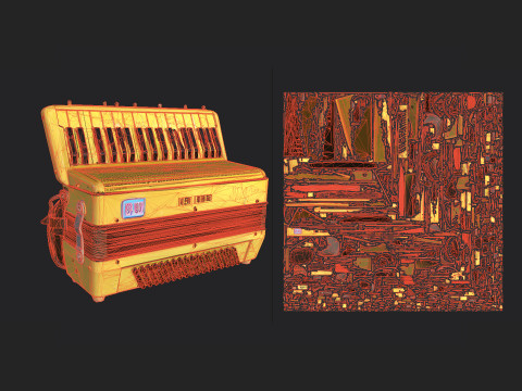 Accordion 001 3D Model