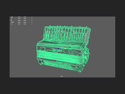 Accordion 001 3D Model