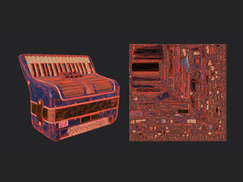 Accordion 003 3D Model
