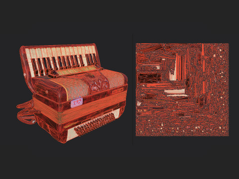 Accordion 005 3D Model