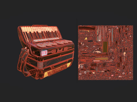 Accordion 004 Model 3D
