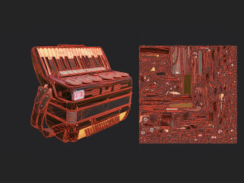 Accordion 004 3D Model