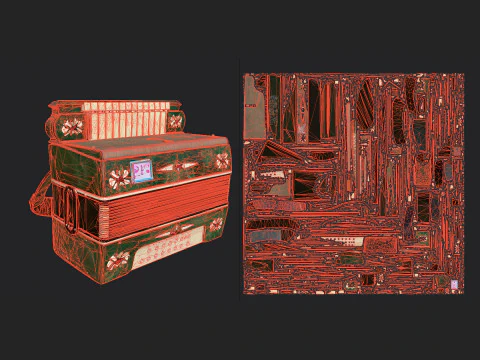 Accordion 006 3D Model