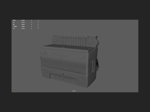 Accordion 006 3D Model