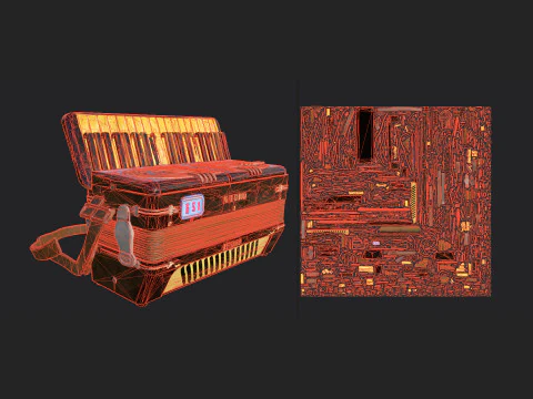 Accordion 007 3D Model