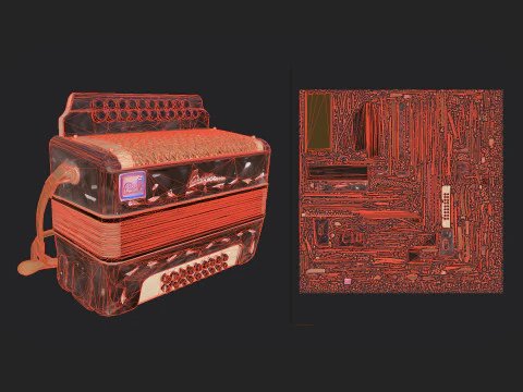 Accordion 008 3D Model