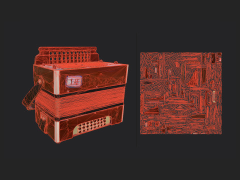 Accordion 009 3D Model
