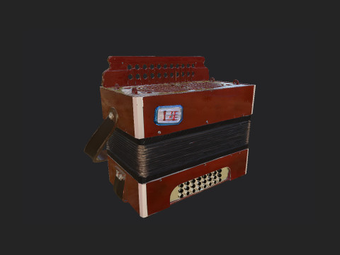 Accordion 009 3D Model