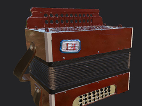 Accordion 009 3D Model