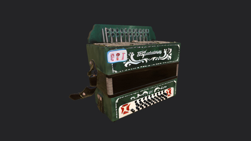 Accordion 010 3D Модель .c4d .max .obj .3ds .fbx .stl .blend