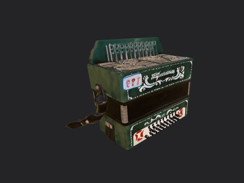 Accordion 010 3D Модель