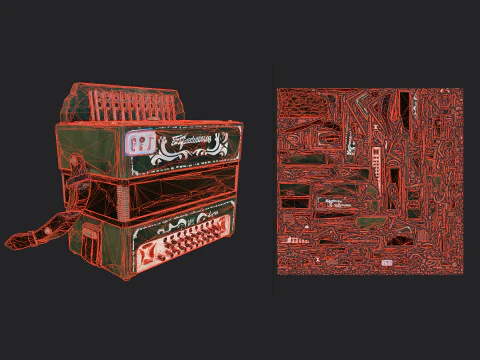 Fisarmonica 010 Modello 3D