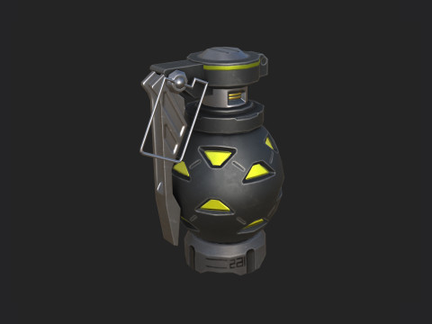 Hand Grenade 002 3D 모델