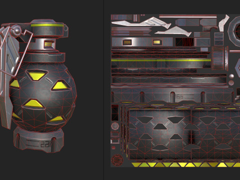 Hand Grenade 002 3D 모델