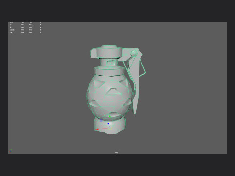 Hand Grenade 002 3D 모델