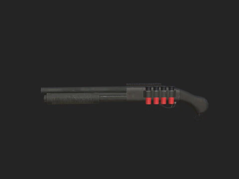 Pistol 001 3D Model