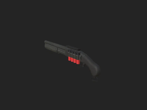 Pistol 001 3D Model