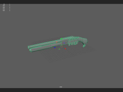 Pistol 001 3D Model