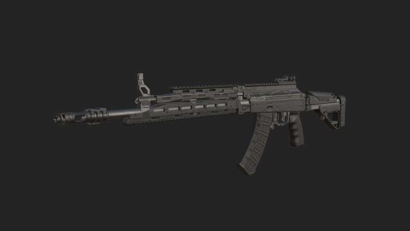 Pistol 002 3D Модель .c4d .max .obj .3ds .fbx .stl .blend