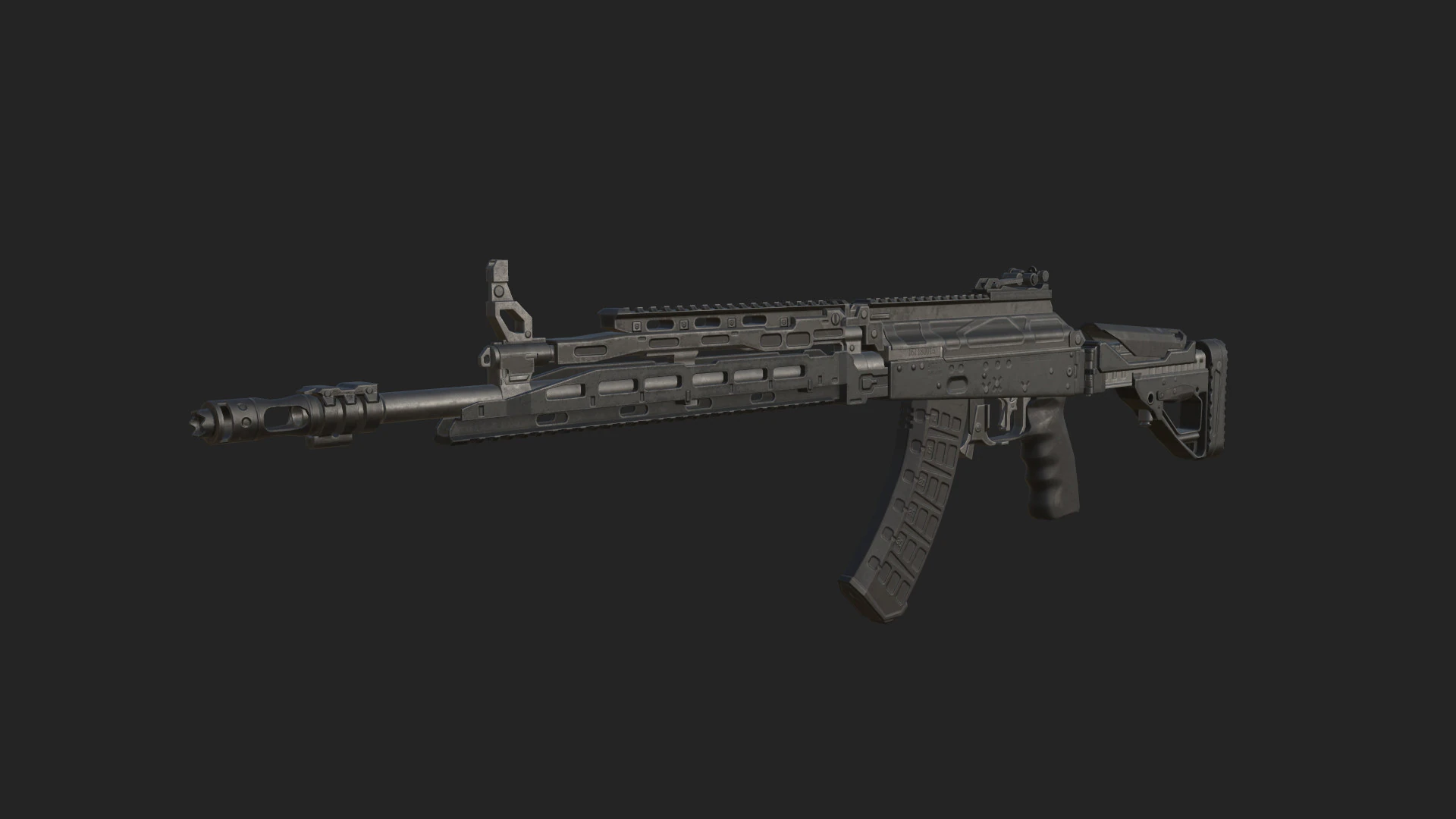 Pistol 002 3D Model .c4d .max .obj .3ds .fbx .stl .blend 