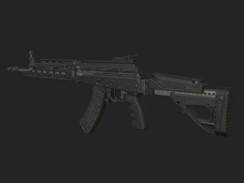 Pistol 002 3D Model