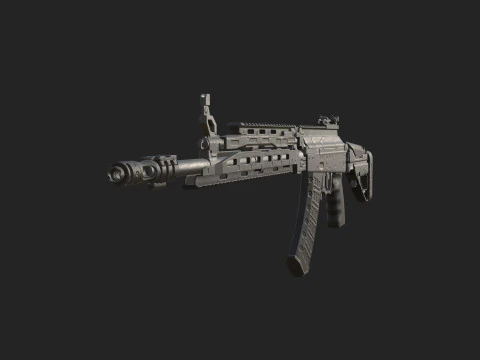 Pistol 002 3D Model