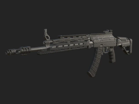Pistol 002 3D Model
