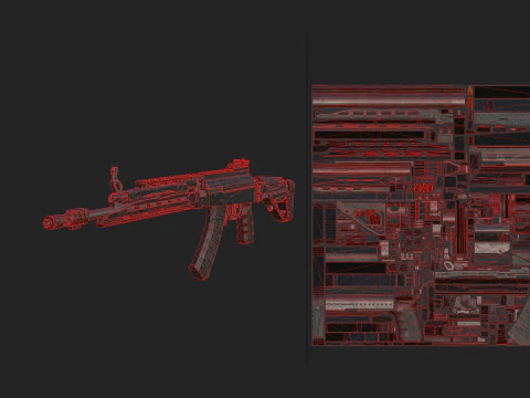 Pistol 002 3D Model