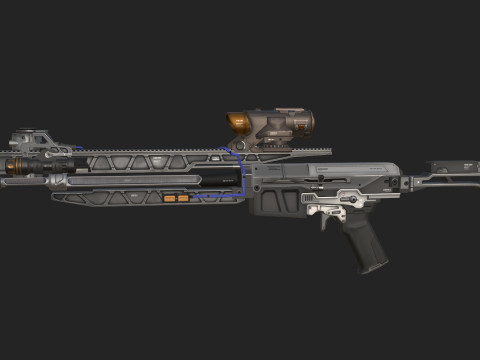 Pistol 004 3D 모델
