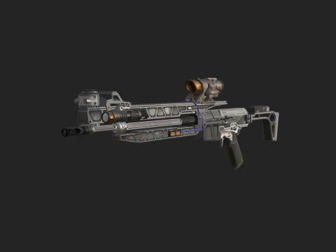 Pistol 004 3D Model