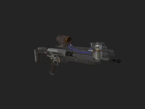 Pistol 004 3D Model