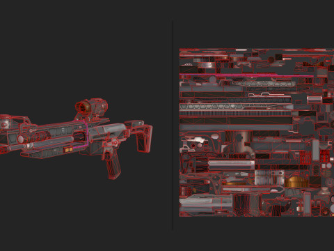 Pistol 004 3D 모델