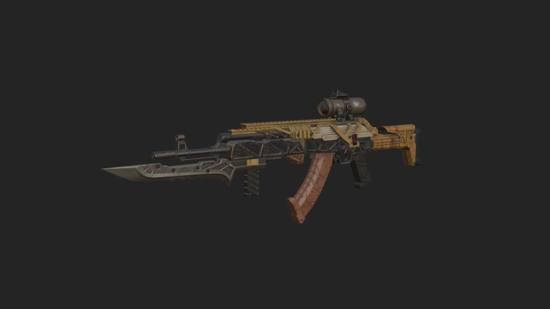 Pistol 005 3D Model .c4d .max .obj .3ds .fbx .stl .blend 