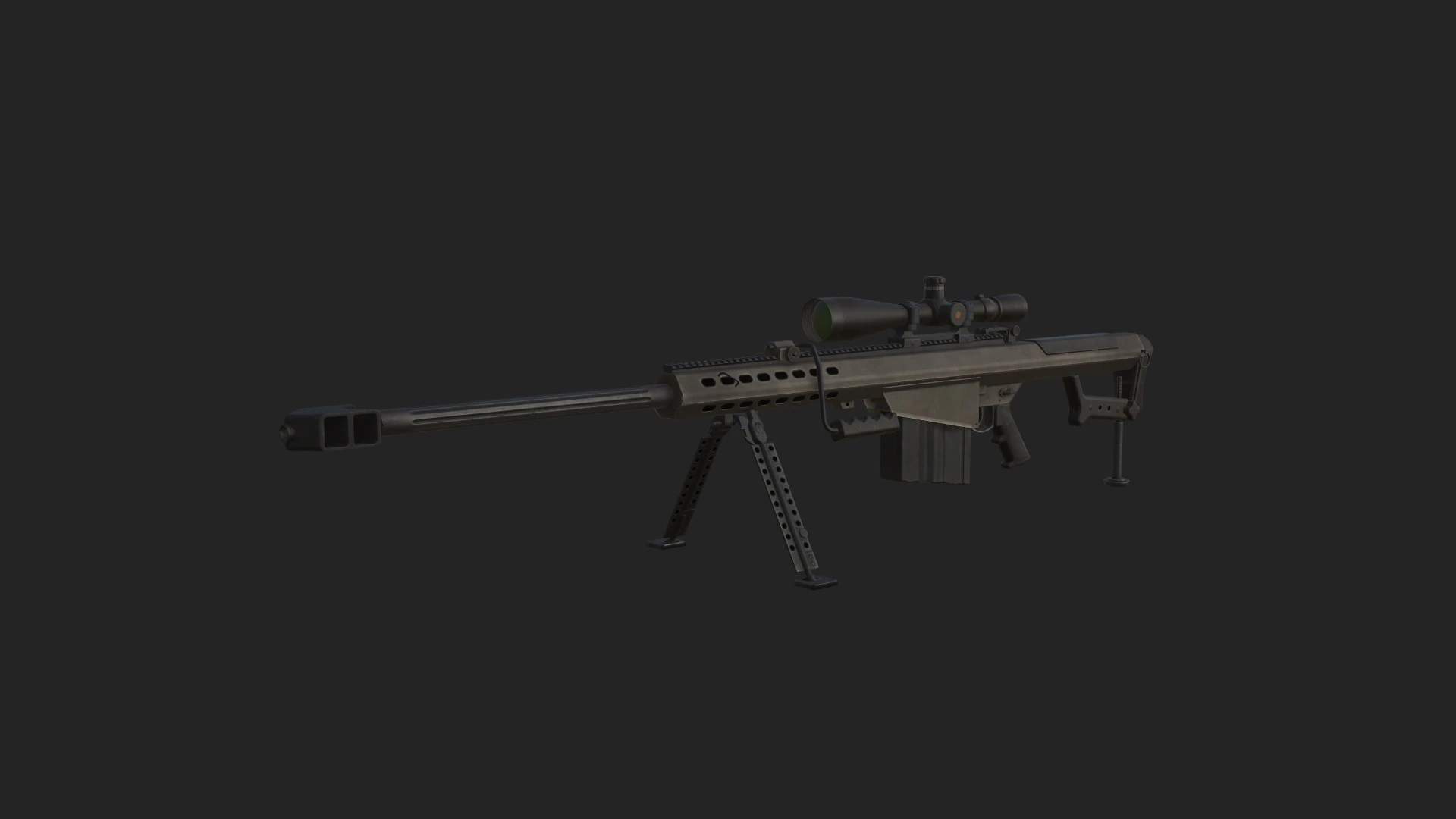 Pistol 006 3D Model .c4d .max .obj .3ds .fbx .stl .blend 