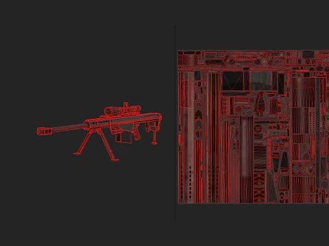 Pistol 006 3D Model