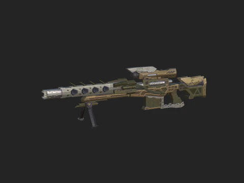 권총 008 3D 모델