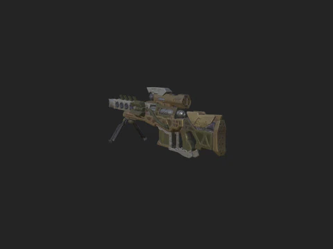 Pistol 008 3D Model