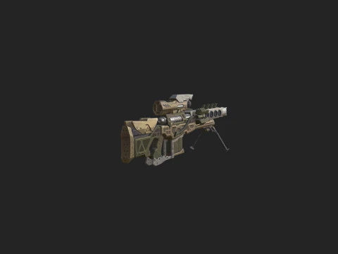 Pistol 008 3D Model