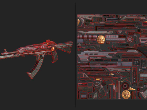 Pistol 009 3D Модель