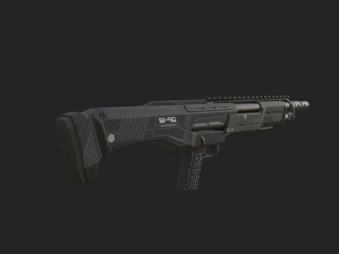 Pistol 010 3D Model