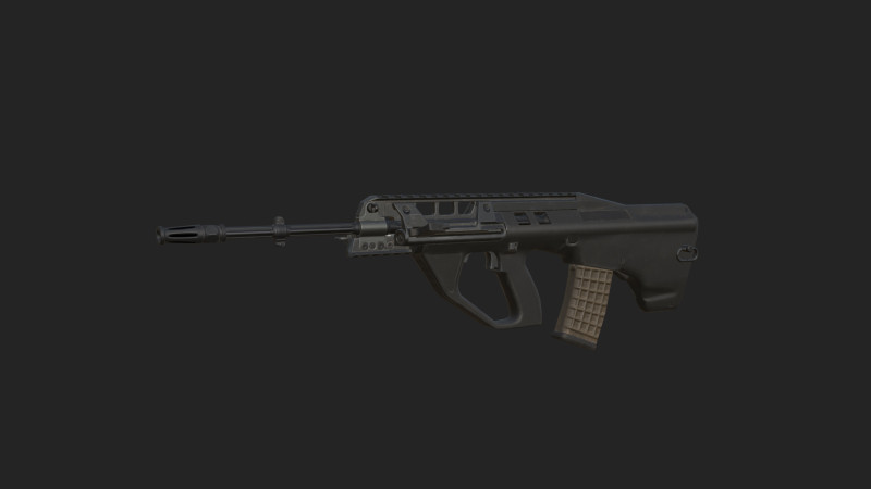 Pistol 012 3D 模型 .c4d .max .obj .3ds .fbx .stl .blend 
